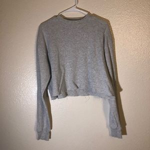 Cropped thermal sweater